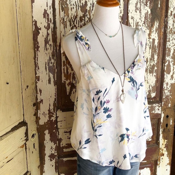 NWOT GENTLE FAWN Floral Print Chiffon Top - Picture 1 of 7